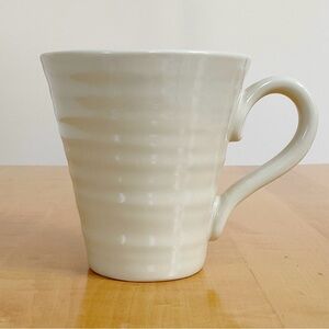 Portmeirion Sophie Conran Pebble Beige Ribbed Stoneware Mug